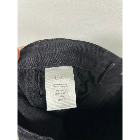 Streetwear J. Galt Womens S Black Carpenter High Rise Straight Leg Utility Pants - Picture 3 of 11